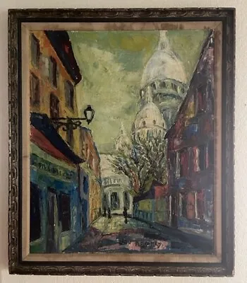 Oil On Canvas  PARIS RUE DU CHEVALIER DE LA BARRE (Montmartre)  BY A. BOISSEY • $499.99