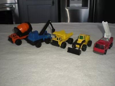 Vintage 1992 Tonka Mini Construction Vehicles Plus Fire Engine Lot (5) • $19.95