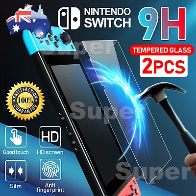 2 X Nintendo Switch Tempered Glass Screen Protector For Nintendo Switch AU • $4.85