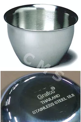 GRAFCO Stainless Steel Small Iodine Cup 3-1/4  X 2  6-Oz Mixing Bowl Dappen Dish • $6.99