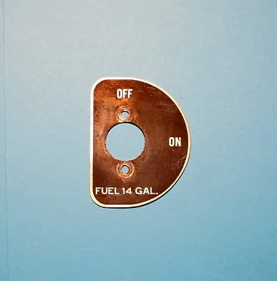 Genuine OEM Luscombe® P/n 18068-2 Placard—Fuel Shut Off Valve (Used) • $47