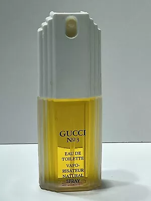 Vintage Gucci No 3 Eau De Toilette Natural Spray 1.0 Oz 30 NEW WITHOUT BOX • $165