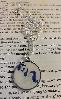 Handmade Silver Plated Necklace - My Little Pony Rarity • £5.50