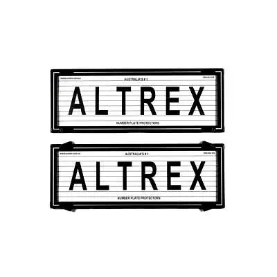 Altrex Number Plate Covers 6 Figure Black With Lines And Silver Border • $44.95