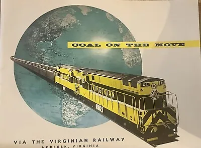 Coal On The Move Via The Virginian RailWay Norfolk VA. 1995 • $24.90