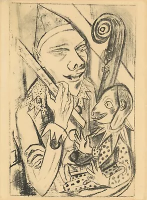 Max Beckmann - Pierrot And Mask - Lithograph 1920 • $961.20