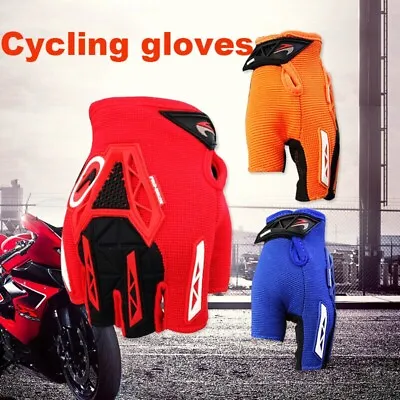 Men Motorcycle Fingerless Gloves MTB Cycling Racing Motorbike Half Finger Gloves • $10.99