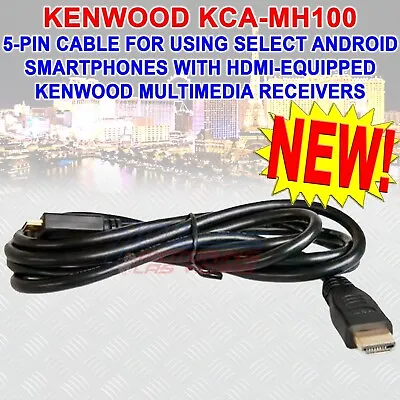 New Authentic Kenwood Kca-mh100 6' Microusb-to-hdmi Mhl Cable For Android Phones • $9.25