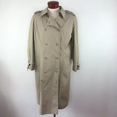 Vtg London Fog Khaki Trench Coat  |  Mens 18 Reg • $31.99