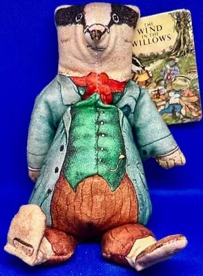 Vintage The Toy Works Bean Bag Wind In The Willows Mr. Badger 1980 W/tag Plush • $14.44