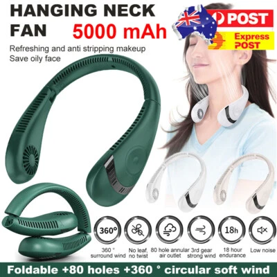 $10.99 • Buy Mini Neck Fan Bladeless Hanging Air Cooler USB Rechargeable Portable Personal AU