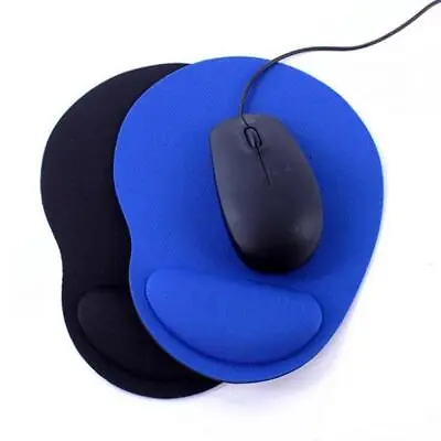 £2.49 • Buy Black Anti-slip Mouse Mat Pad Non Gel With Wrist Support Pc & Laptop Uk Seller