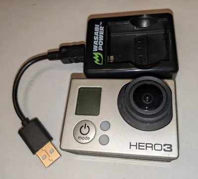 GoPro HERO 3 Black Edition Camera With Wasabi Power Extended Time Battery Pack • $44.95