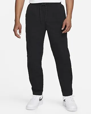 NWT Mens Nike Sportswear Tech Lined Commuter Pants Black DQ4343-010 Size L $100 • $135.88