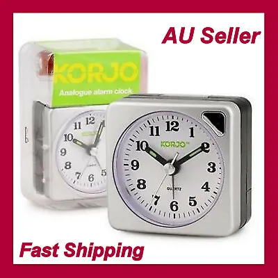 $29.97 • Buy Bedside Silent Alarm Small Clock Quartz Battery Operated Wake Up Clocks Analog