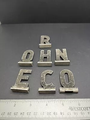 Vintage Small Metal Letters For Decor Patina Unique Craft Use • $9.99