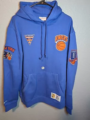 Mitchell & Ness New York Knicks NBA Champ City Hoody Royal Blue • $75