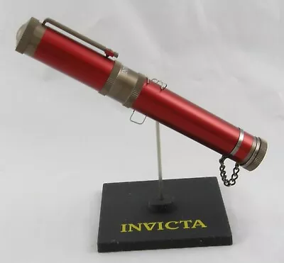 Invicta Russian Diver Red W/ Satin Bronze Trim Rollerball Pen W/Stand - Unused • £27