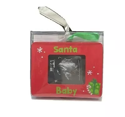 Baby Shower Gift  Keepsake Christmas Ornament Sonogram Photo  Santa Baby   NEW • $4.99