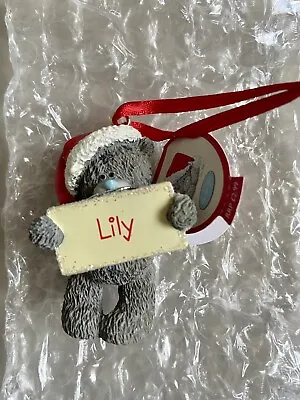 £2.49 • Buy Me To You Tatty Teddy Lily Personalised Christmas Tree Resin Ornament BNWT