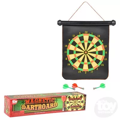 Magnetic Dart Board Set 13 Inch Roll Up Board Portable Darts Game • $17.49