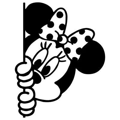 5.1  PEEKING MINNIE V2 Vinyl Decal Sticker Car Window Laptop Disney Mouse Mickey • £3.99