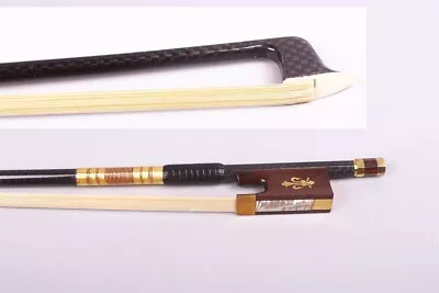 4/4 Violin Bow Carbon Fiber Natural Mongolian Horsehair Ebony Frog • $39