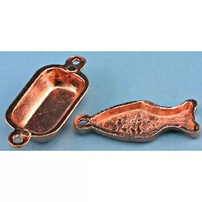 Dollhouse Miniature Set Of 2 Copper Molds • $2.99