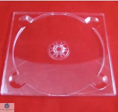 10 CD Digi Tray Clear High Quality (for Card Sleeved CDs) CD Size Flexi Tray NEW • £6.99