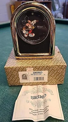 Vintage Mickey Mouse Golf Seiko Desk Clock NOS QFD212G • $64.95