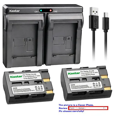 Kastar Battery Dual Charger For Konica Minolta NP-400 Maxxum 5D Maxxum 7D Camera • $10.99