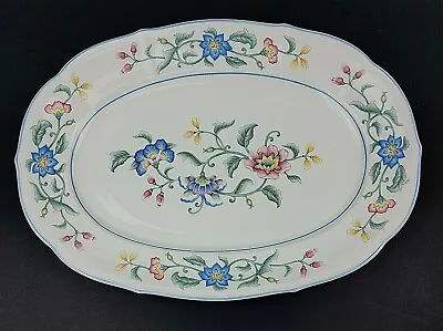 Germany Villeroy Boch Delia Oval Plate Platter 13 Inches Floral Vintage Ivory • $68.99