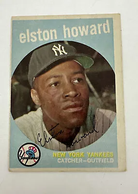 1959 Topps Elston Howard New York Yankees #395 Baseball Card No Creases • $3.79