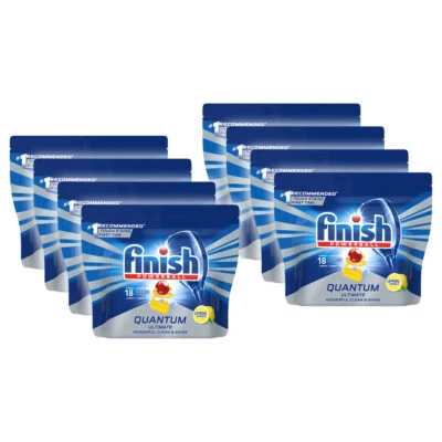 $69.95 • Buy 144PK Finish Powerball Quantum Ultimate Dishwasher Tablets Lemon Sparkle 