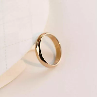 ❤️ Ring Size U 9ct Gold On Silver Domed ❤️ Comfort 4 Mm Wedding Band Holiday ❤️ • $17.40