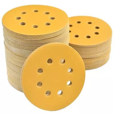 100-PACK 5 Inch Sanding Discs 8-Hole Hook Loop For Orbital Sander Paper • $15.99