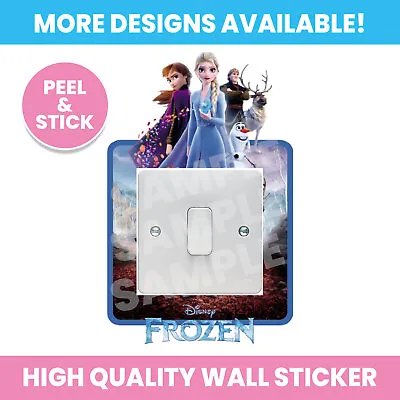 Disney Frozen Light Switch Surround Wall Sticker Decal Kids Girl Boy Bedroom • £1.99