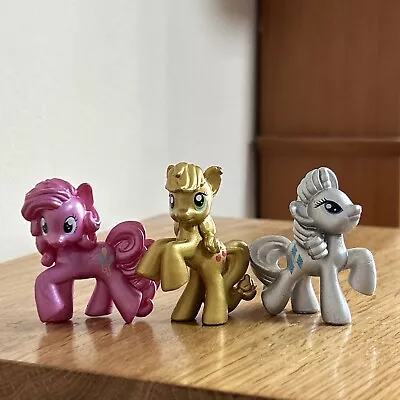 My Little Pony Mini Figure Blind Bag Rare Special Edition Metallic Set Of 3 • £14