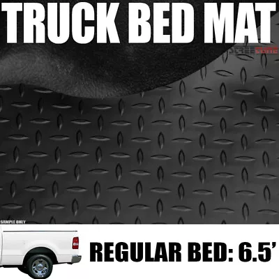 Blk Rubber Diamond Plate Truck Bed Floor Mat For 04-14 F150/06-08 Mark LT 6.5 Ft • $93