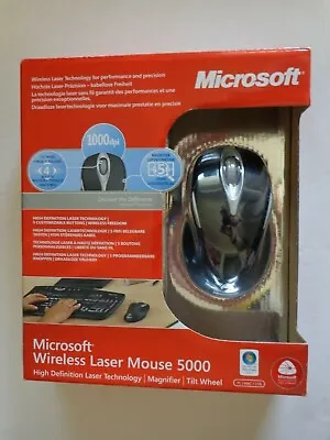 Microsoft Wireless Laser Mouse 5000 - Metallic Black (Factory Sealed Retail Box) • $96.99