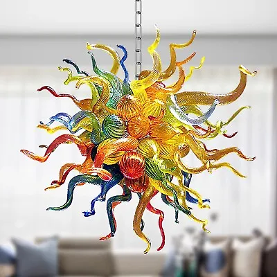 Color Murano Glass Art Chandelier Modern Sputnik Light Fixture For Living Room • $650