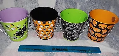 Mini Halloween Tin Bucket / Pail Set Of 7 • $3.15