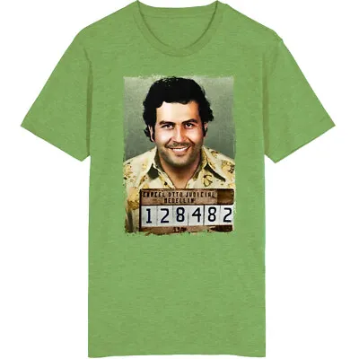 Pablo Escobar Smiling Mugshot Drug Kingpin T Shirt • $26.99