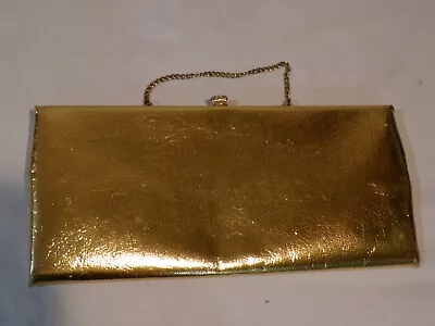 Vintage Gold Lame Foiled Evening Cosmetic Bag Clutch (C272) • $8.99