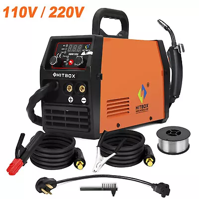 HITBOX 3 IN 1 MIG Welder 140AMP Gasless 110V 220V MMA TIG MIG Welding Machine US • $119.99