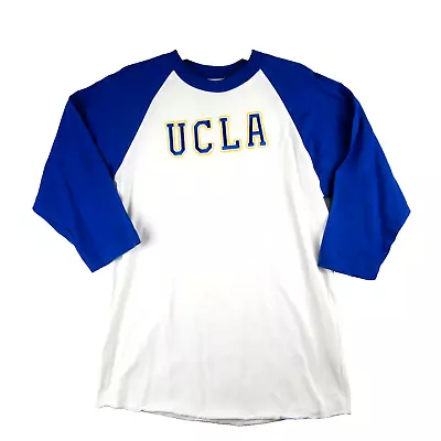 UCLA Shirt Adult Size Medium Blue And White 3/4 Champro Sports Brand Preowned • $9.74