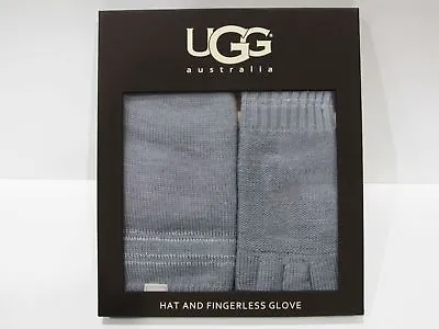 New Tag Womens UGG Australia Grey Ht Wool Beanie & Fingerless Glove Set One Size • $64.99