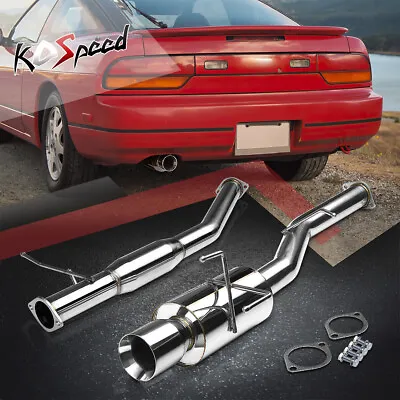 For 89-94 Nissan 240sx S13 Silvia 4  Rolled Tip Muffler Catback Exhaust System • $159.99