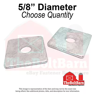 5/8  X 2  Steel Square Plate Washers Galvanized (Pick Quantity) • $30.16