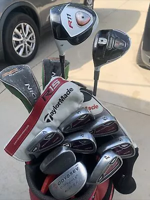 MENS TaylorMade/ Nickent  Complete Golf Club Set LH Hybrid Woods Irons No Bag • $395